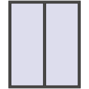 REHAU ARTEVO 1400x1700 mm BASALT_GREY two-sided