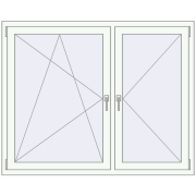 REHAU BRILLANT DESIGN 1500x1200 mm RAL 9016 Traffic white two-sided