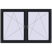 BASE REHAU EURO 60 1800x1200 mm BLACK_COOL_110L-2 two-sided