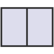 ENERGY-SAVING REHAU SYNEGO MD 1600x1200 mm ANTHRACITE_GREY_GLATT two-sided