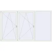 OPTIMUM REHAU EURO 70 3000x1800 mm RAL 9016 Traffic white two-sided