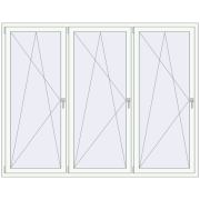 ENERGY-SAVING REHAU SYNEGO MD 2300x1800 mm RAL 9016 Traffic white two-sided