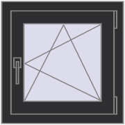 OPTIMUM REHAU EURO 70 550x550 mm ANTHRACITE_GREY_GLATT two-sided OPTIMUM REHAU EURO 70 550x550 mm ANTHRACITE_GREY_GLATT two-sided