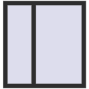 ENERGY-SAVING REHAU SYNEGO MD 950x1000 mm BLACK_STRUCTURAL two-sided