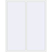 BASE REHAU EURO 60 1700x2200 mm RAL 9016 Traffic white two-sided