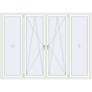 Ferestre 2480x1810 mm REHAU BRILLANT DESIGN RAL 9016 Traffic white two-sided Ferestre 2480x1810 mm REHAU BRILLANT DESIGN RAL 9016 Traffic white two-sided