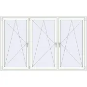 ENERGY-SAVING REHAU SYNEGO MD 2300x1470 mm RAL 9016 Traffic white two-sided