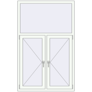 BASE REHAU EURO 60 1100x1750 mm RAL 9016 Traffic white two-sided