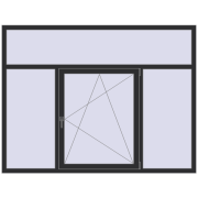 OPTIMUM REHAU EURO 70 2100x1600 mm ANTHRACITE_GREY_GLATT two-sided