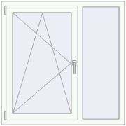 REHAU BRILLANT DESIGN 1100x1100 mm RAL 9016 Traffic white two-sided