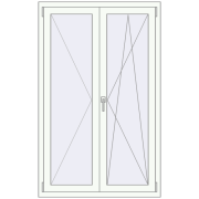 OPTIMUM REHAU EURO 70 1000x1600 mm RAL 9016 Traffic white two-sided