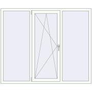 OPTIMUM REHAU EURO 70 1800x1500 mm RAL 9016 Traffic white two-sided