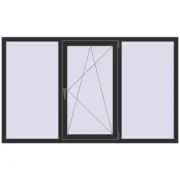 REHAU ARTEVO 2000x1200 mm BLACK_STRUCTURAL two-sided