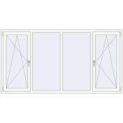 BASE REHAU EURO 60 2400x1260 mm RAL 9016 Traffic white two-sided BASE REHAU EURO 60 2400x1260 mm RAL 9016 Traffic white two-sided