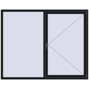 OPTIMUM REHAU EURO 70 2000x1600 mm BLACK_COOL_110L-2 two-sided