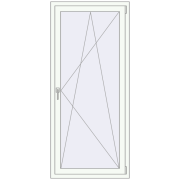 ENERGY-SAVING REHAU SYNEGO MD 750x1800 mm RAL 9016 Traffic white two-sided