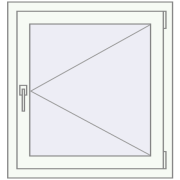 OPTIMUM REHAU EURO 70 800x800 mm RAL 9016 Traffic white two-sided