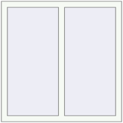 BASE REHAU EURO 60 1000x1000 mm RAL 9016 Traffic white two-sided