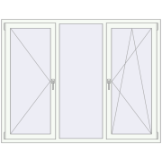 OPTIMUM REHAU EURO 70 1800x1400 mm RAL 9016 Traffic white two-sided