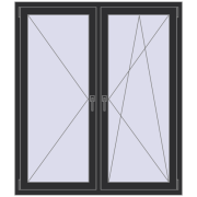 BASE REHAU EURO 60 1300x1500 mm ANTHRACITE_GREY_GLATT two-sided BASE REHAU EURO 60 1300x1500 mm ANTHRACITE_GREY_GLATT two-sided