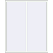 OPTIMUM REHAU EURO 70 1600x2000 mm RAL 9016 Traffic white two-sided
