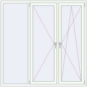 BASE REHAU EURO 60 1800x1800 mm RAL 9016 Traffic white two-sided