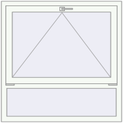 BASE REHAU EURO 60 1100x1100 mm RAL 9016 Traffic white two-sided